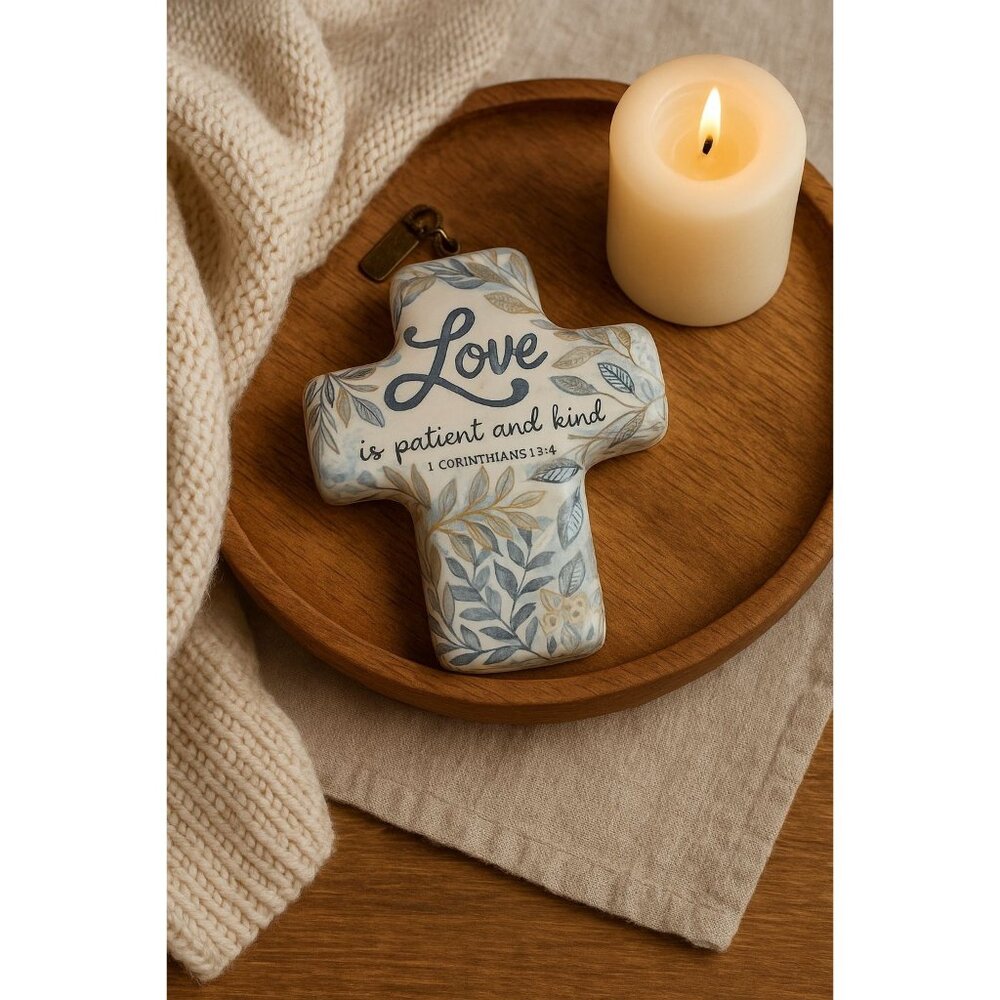 Love is Patient and Kind Artful Cross Missing Key.